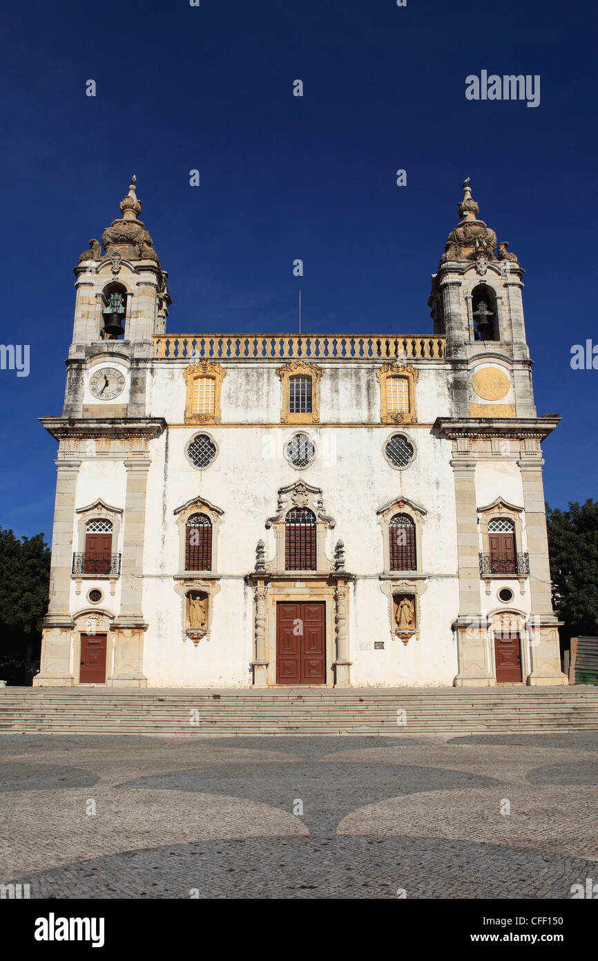 L'église de Notre Dame de Carmo (Ingreja de Nossa Senhora do Carmo), portugais (Baroque Talha Dourada), Faro, Algarve, Portugal Banque D'Images