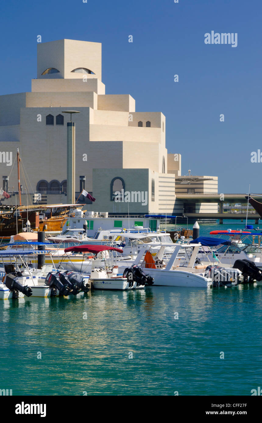 Musée d'art islamique et le port, Doha, Qatar, Moyen-Orient Banque D'Images