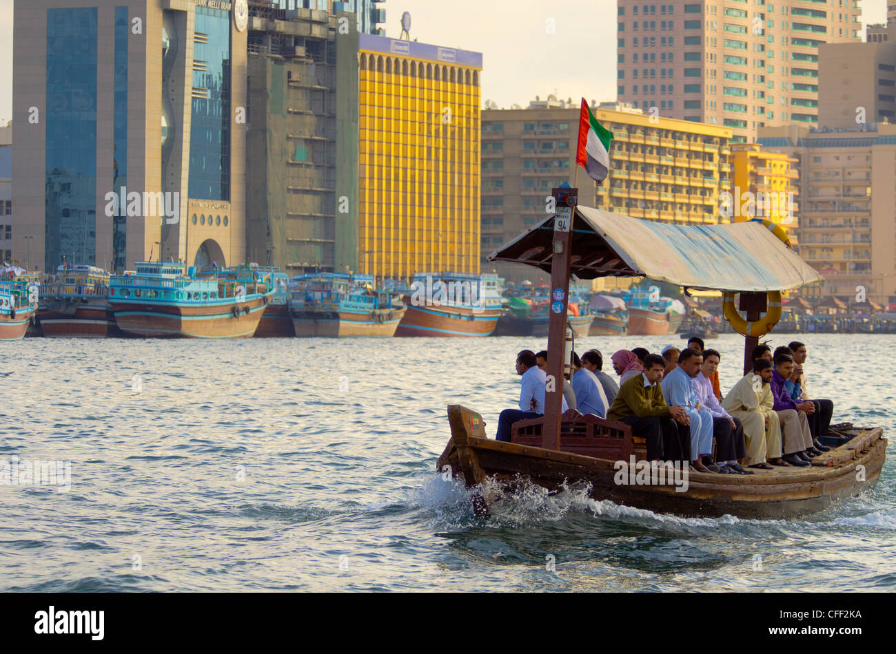 L'ensemble de la Crique de Dubaï Deira, Dubaï, Émirats arabes unis, Moyen Orient Banque D'Images