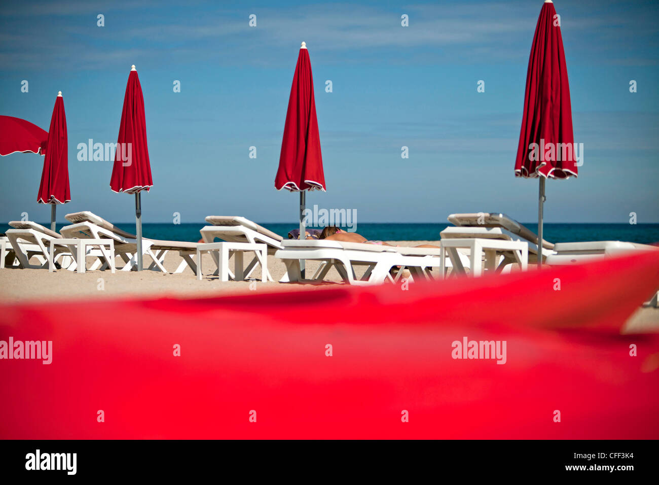 La plage de Scaffa Rossa à Solenzara, la Castagniccia, Corse, France Banque D'Images