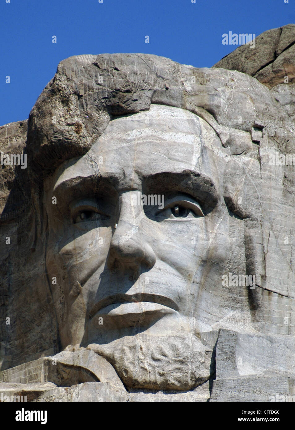 USA. Mount Rushmore National Memorial. Chefs des présidents des États-Unis. Abraham Lincoln. Banque D'Images