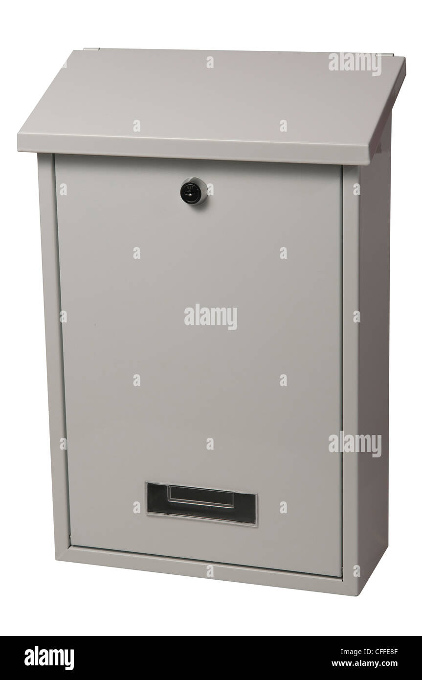 Boîte aux lettres isolated on white with clipping path. Banque D'Images