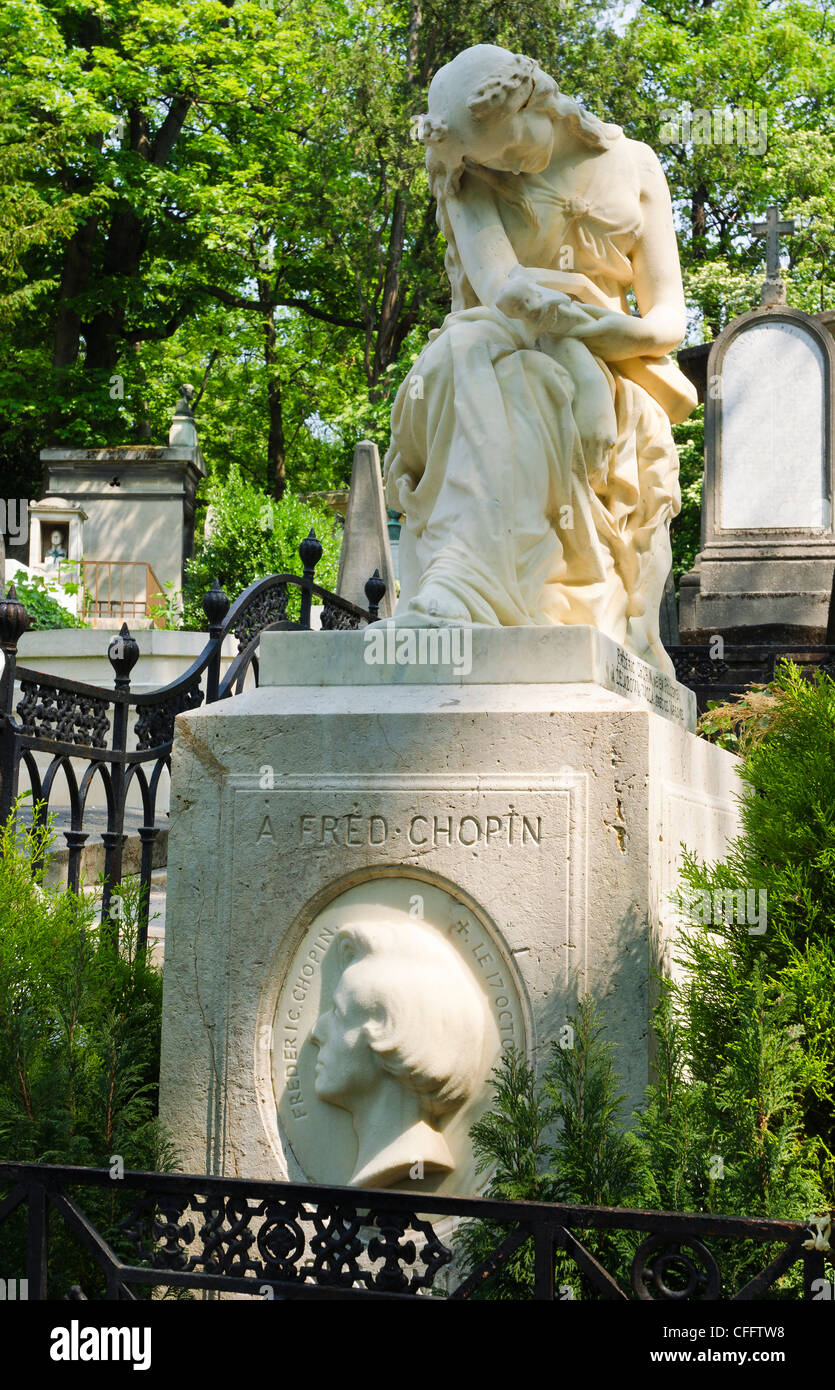 La tombe de Frédéric Chopin au cimetière du Père Lachaise, Paris, France Photo Stock Alamy