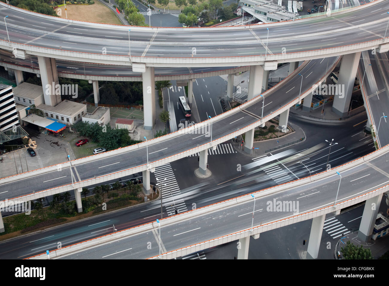 Le pont Nanpu de Shanghai, Chine Banque D'Images