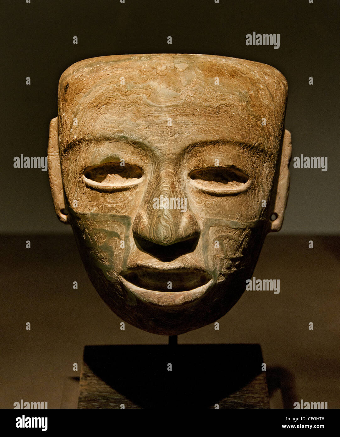 Masque lithique en Mecican Teotihuacán Mexique Période classique 3-7 siècle Banque D'Images