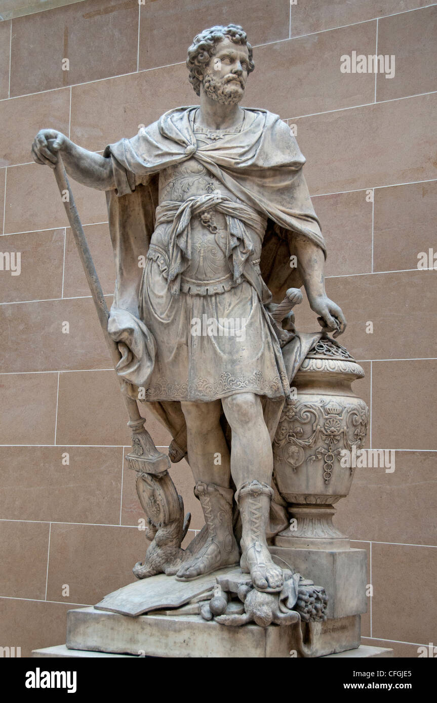Hannibal Barkas (247 av. J.-C.) -183 Carthage général carthaginois Deuxième Guerre Punique Italie 218-203 av. J.-Sébastien Slodtz (Français, 1655-1726) Banque D'Images