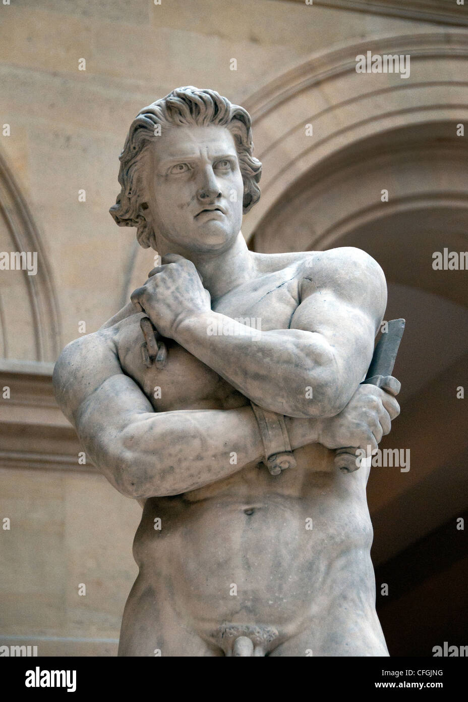 Rebelle Spartacus gladiator a soulevé une armée d'esclaves contre Rome 1830 Par Denis Foyatier Français France Banque D'Images