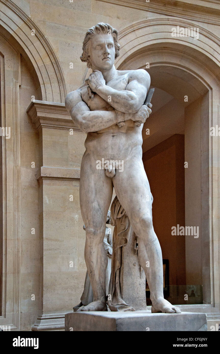Rebelle Spartacus gladiator a soulevé une armée d'esclaves contre Rome 1830 Par Denis Foyatier Français France Banque D'Images