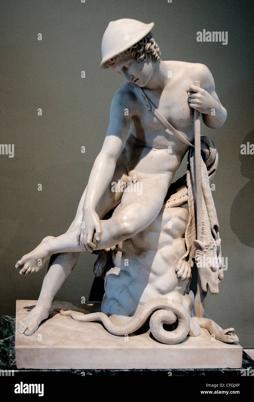 Jeune chasseur blessé par un serpent 1827 Salon Louis Messidor Petitot 1794-1862 Banque D'Images