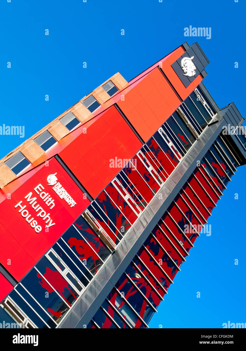 Edith Murphy House rénové un bâtiment de 10 étages a ouvert ses portes en 2011 à l'Université De Montfort dans le centre-ville de Leicester England UK Banque D'Images