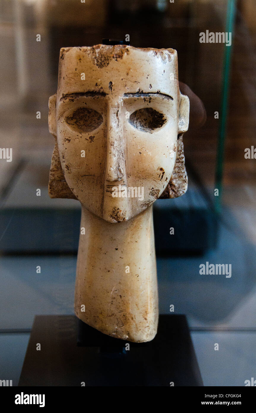 Sans doute la tête féminin 3 - 1 siècle avant J.-C. Arabie Du Sud Banque D'Images