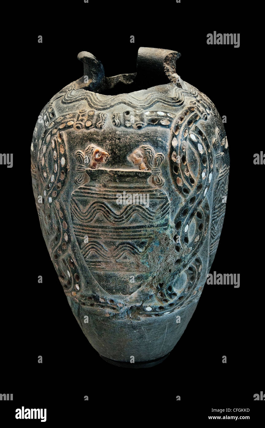 Grand vase ovoïde ventre Susa Simashki Sukkalmah SUMÉRIEN Mésopotamie Dynasties Perse Banque D'Images