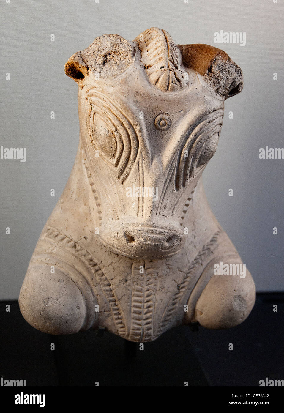 Bull 6ème-4ème achéménide c. BC Martelées Iran Perse Persan Achaemenian empire palace de Darius I à Suse Banque D'Images