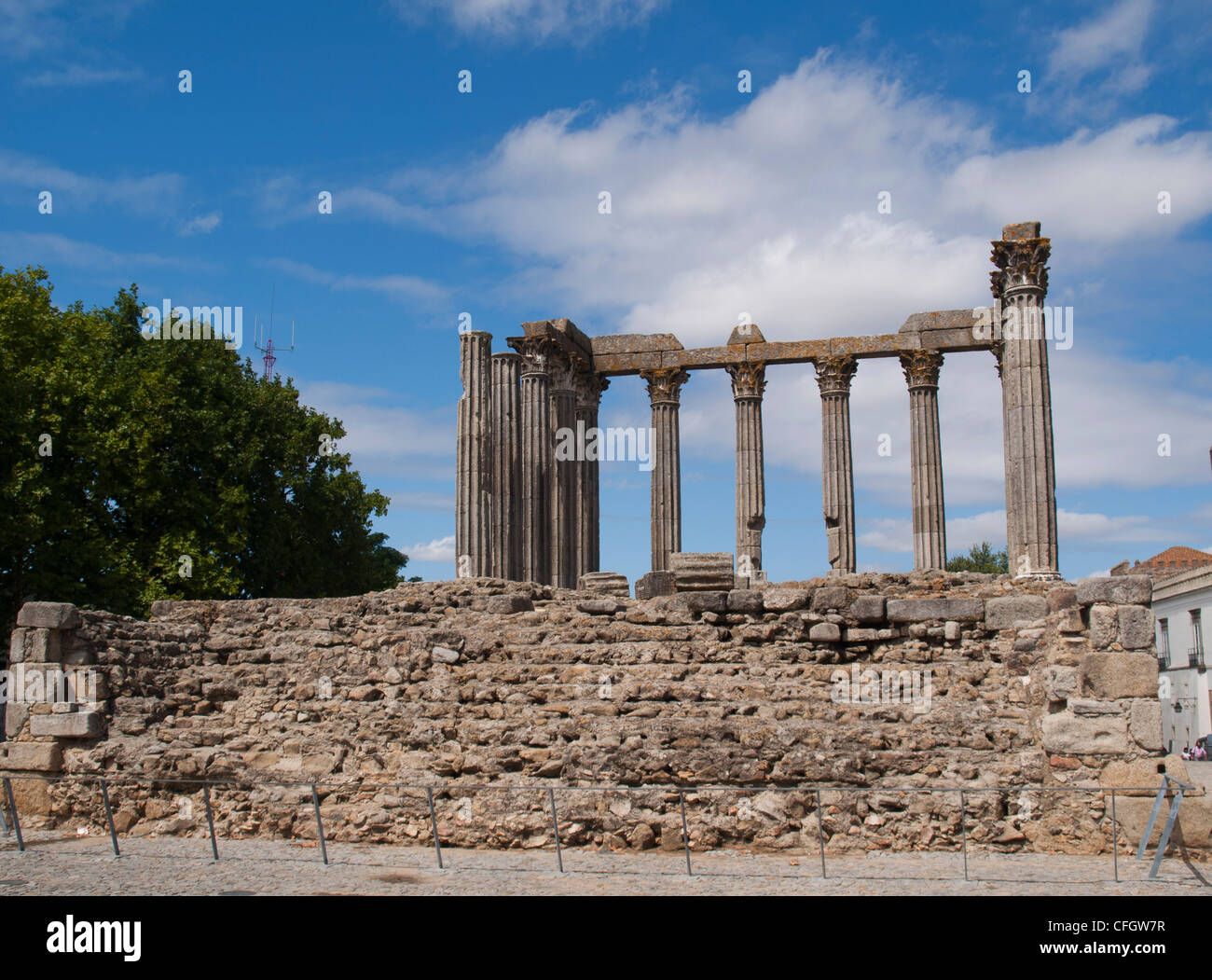 Temple de Diana à Évora Banque D'Images