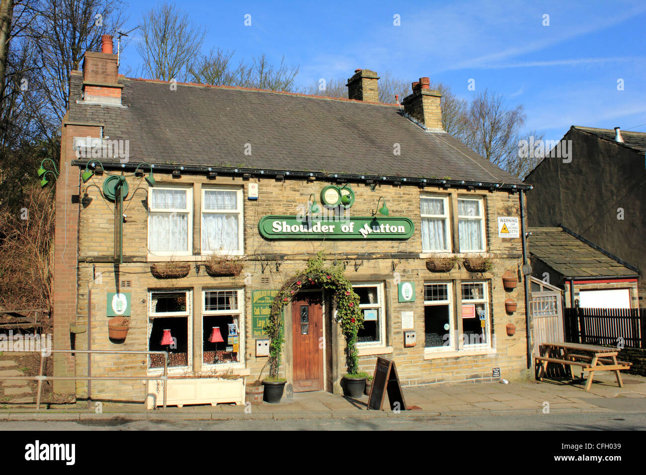 Village Anglais Pub Shoulder of Mutton Southowram Calderdale Halifax Banque D'Images
