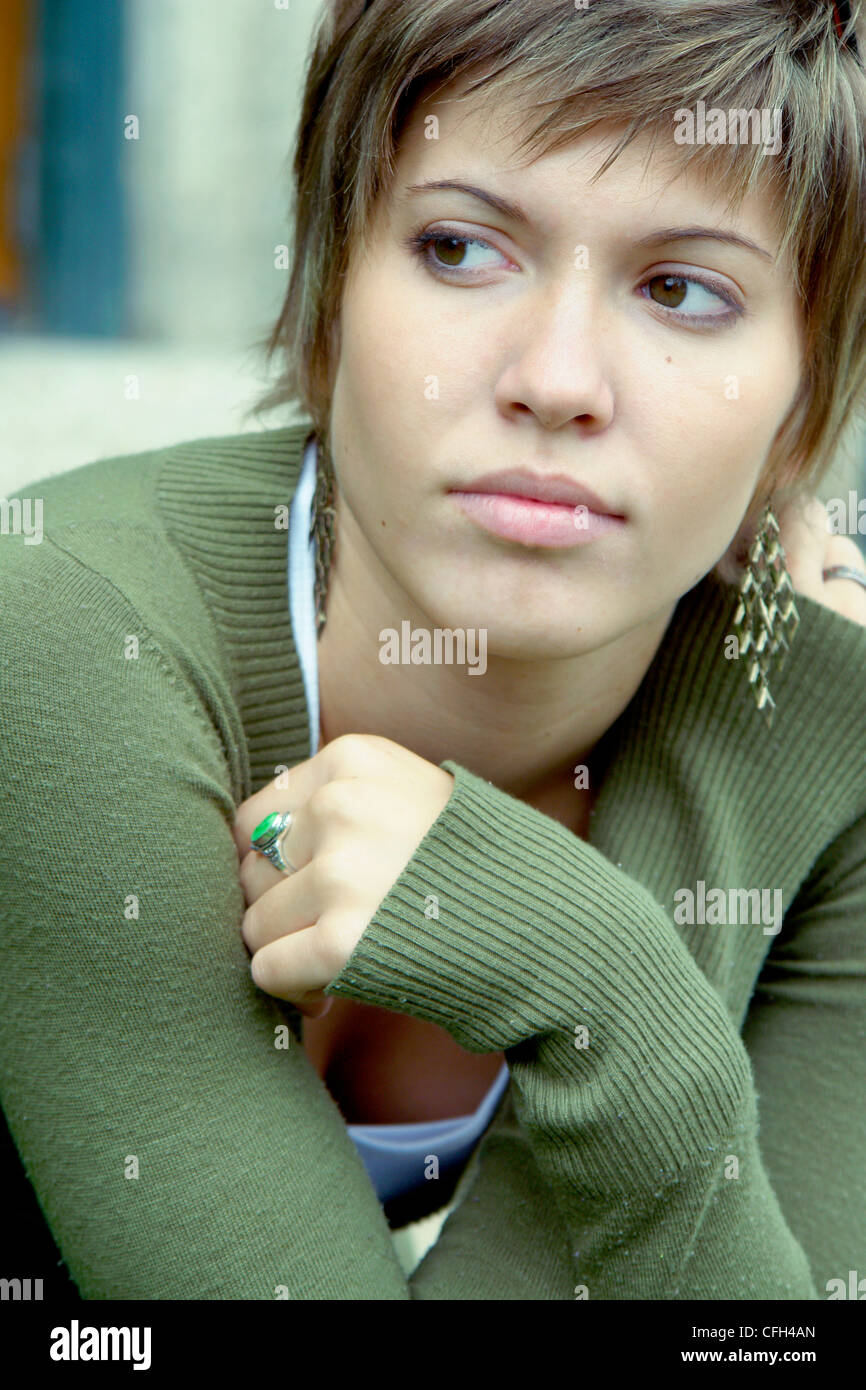 Portrait of a young woman Banque D'Images