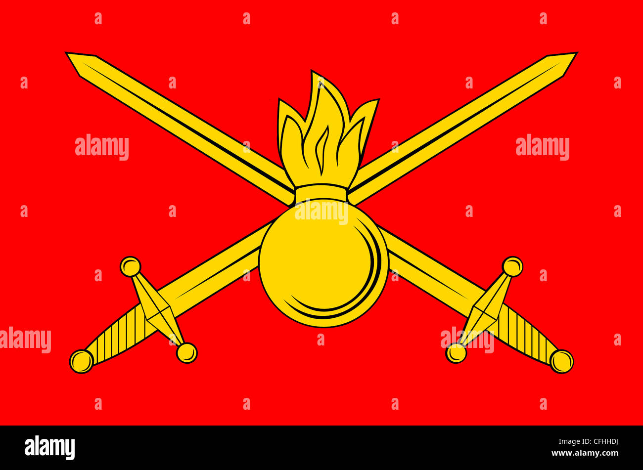 Drapeau de l'armée russe. Banque D'Images