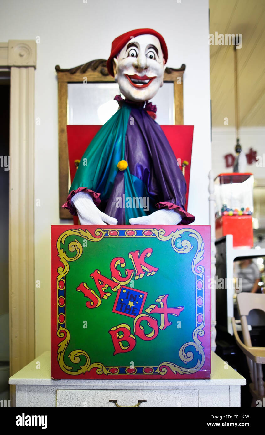 Jack-in-the-box, jouet pour enfants Banque D'Images