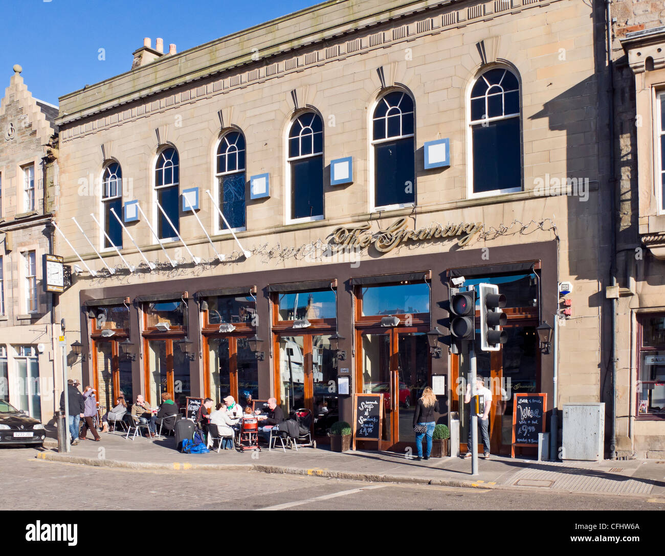 Restaurant et bar le grenier sur la rive à Leith Docks Edinburgh Scotland Banque D'Images