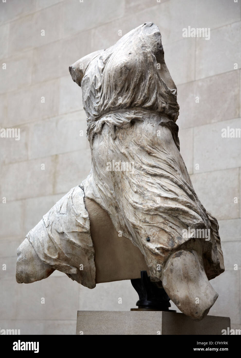 Sculpture sur la frise du Parthénon au British Museum London UK Europe Banque D'Images