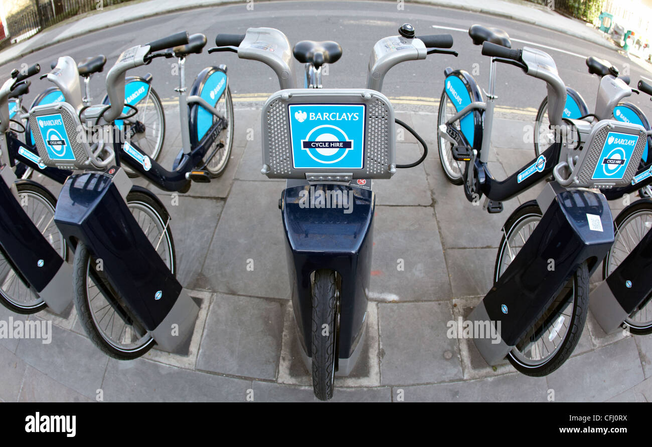 Des vélos de location Londres London UK Banque D'Images