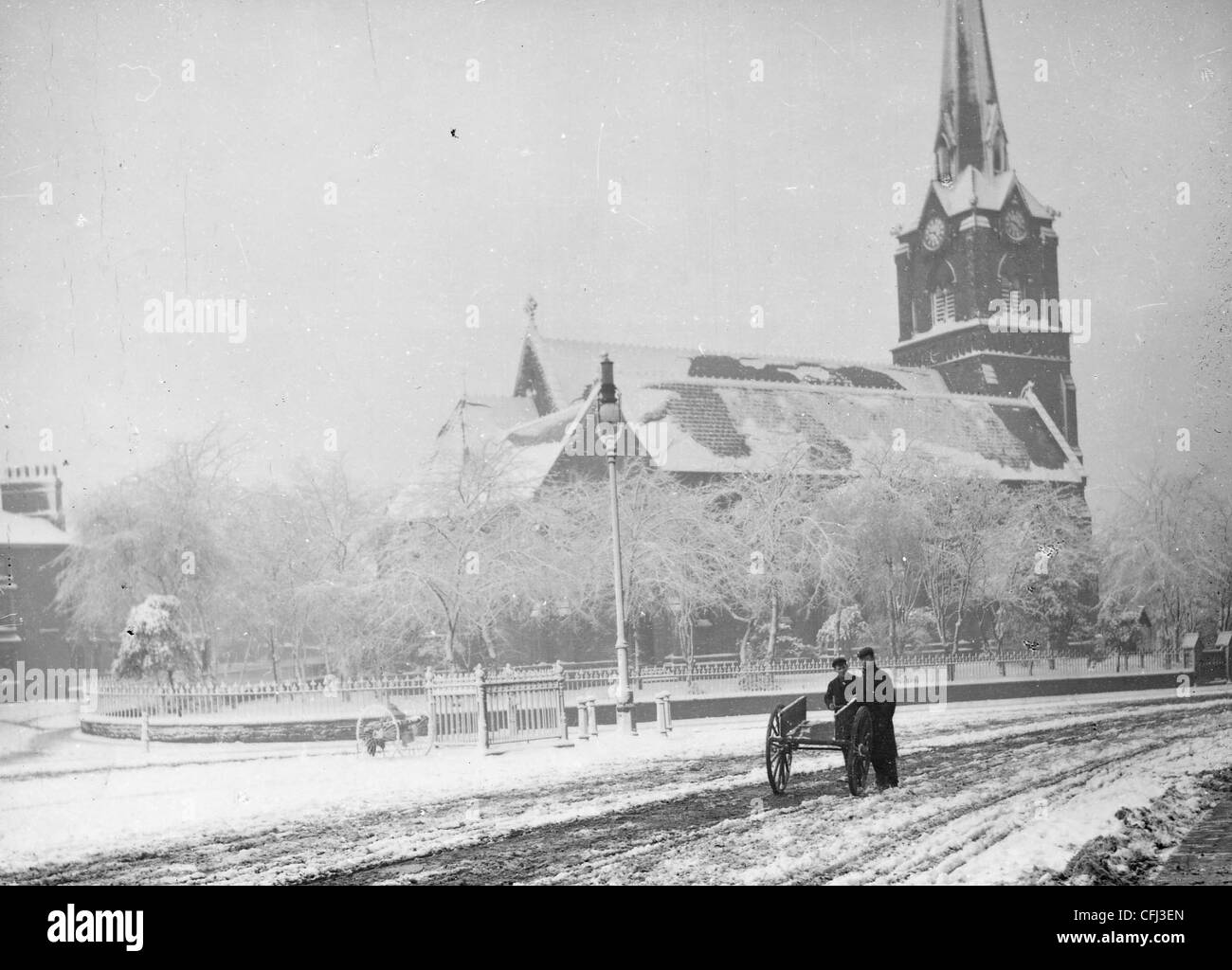 St Mark's Church, chapelle de cendres, Wolverhampton, 1900. Banque D'Images