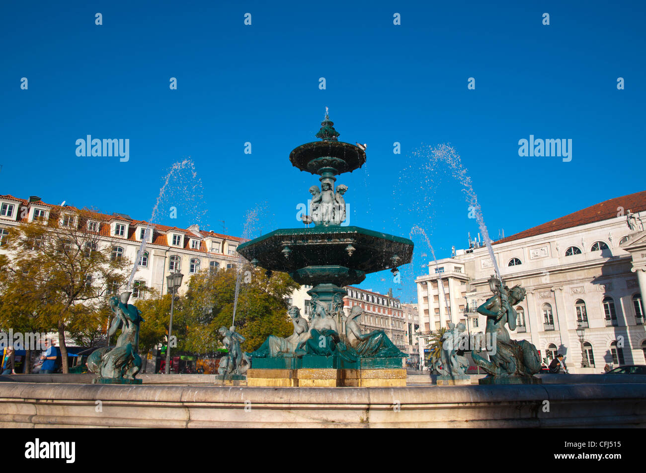 La place Rossio quartier de Baixa Lisbonne Portugal Europe centrale Banque D'Images