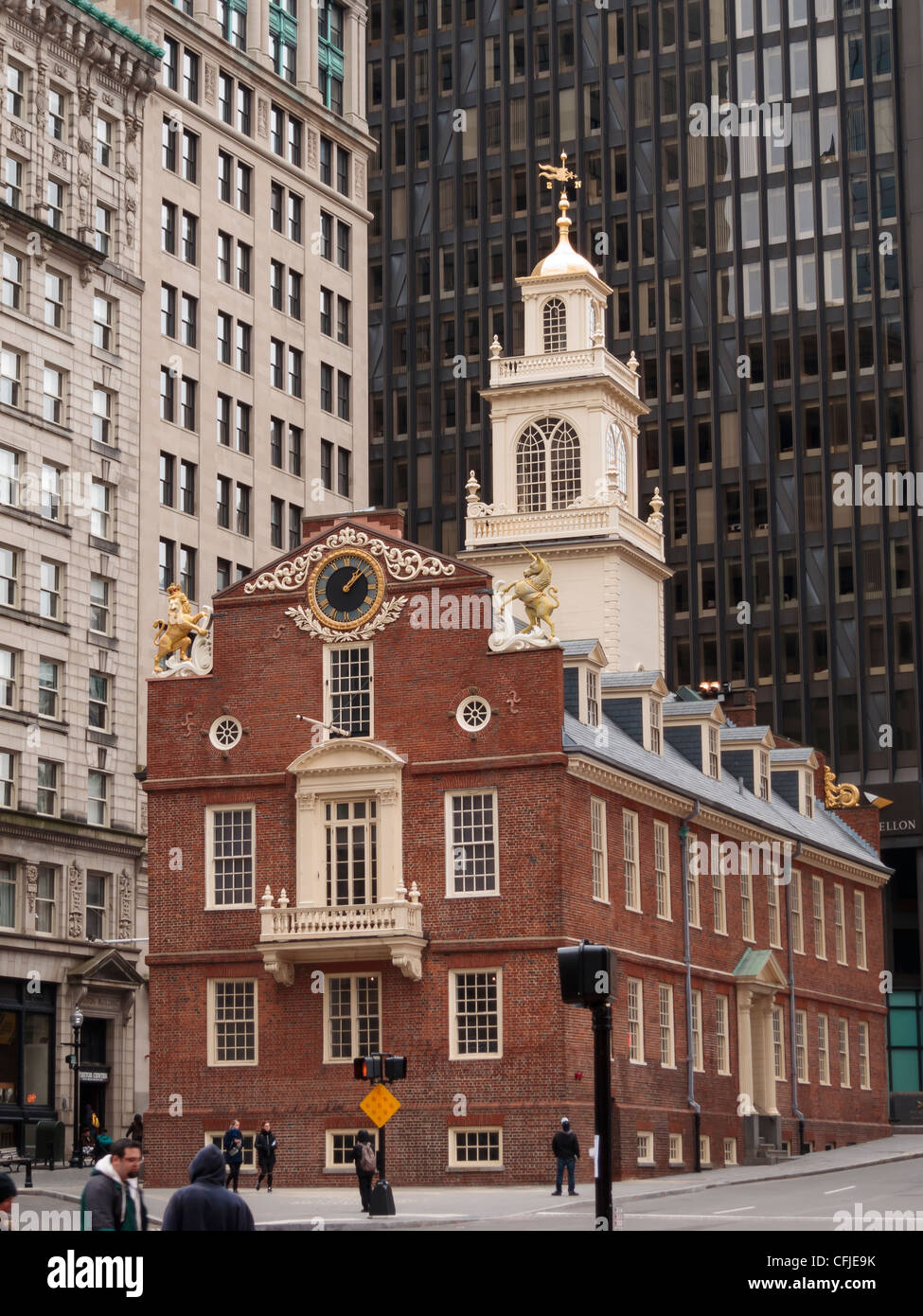 L'Old State House, Boston Massachusetts Banque D'Images