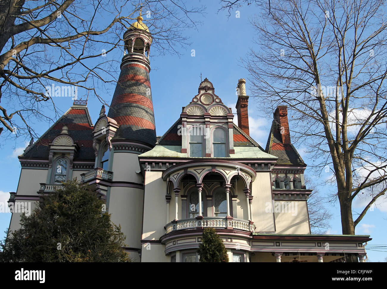 Batchellor, hôtel particulier construit en 1873 et restauré dans les années 1970, est maintenant une auberge. Saratoga Springs, new york Banque D'Images