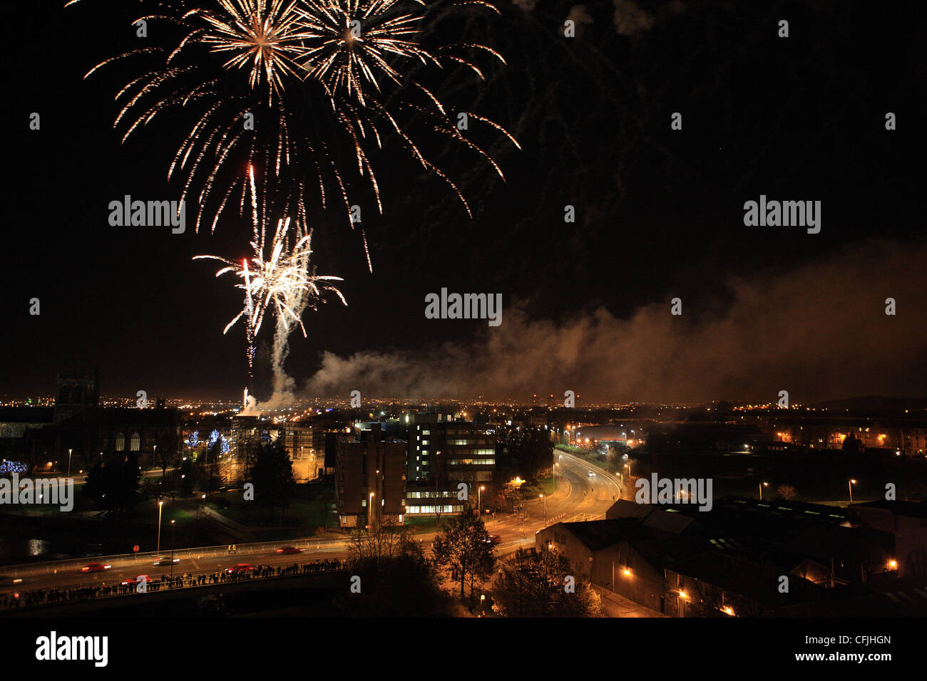 Guy Fawkes autorité locale d'artifice à Paisley en Écosse Banque D'Images