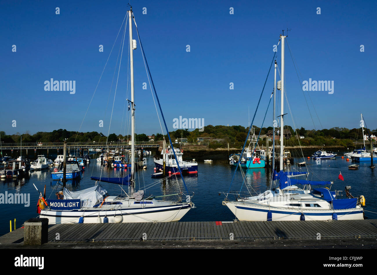 Old Town Quay, Lymington, Hampshire, Angleterre, Royaume-Uni, Europe Banque D'Images