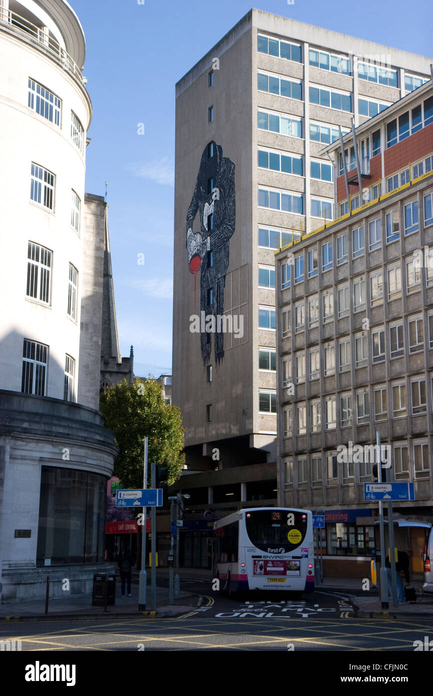 Graffiti dans le centre-ville de Bristol Banque D'Images