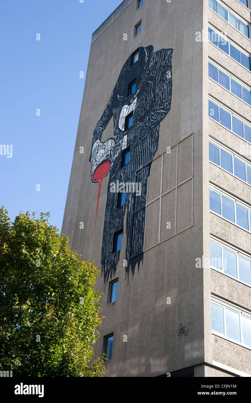 Graffiti dans le centre-ville de Bristol Banque D'Images