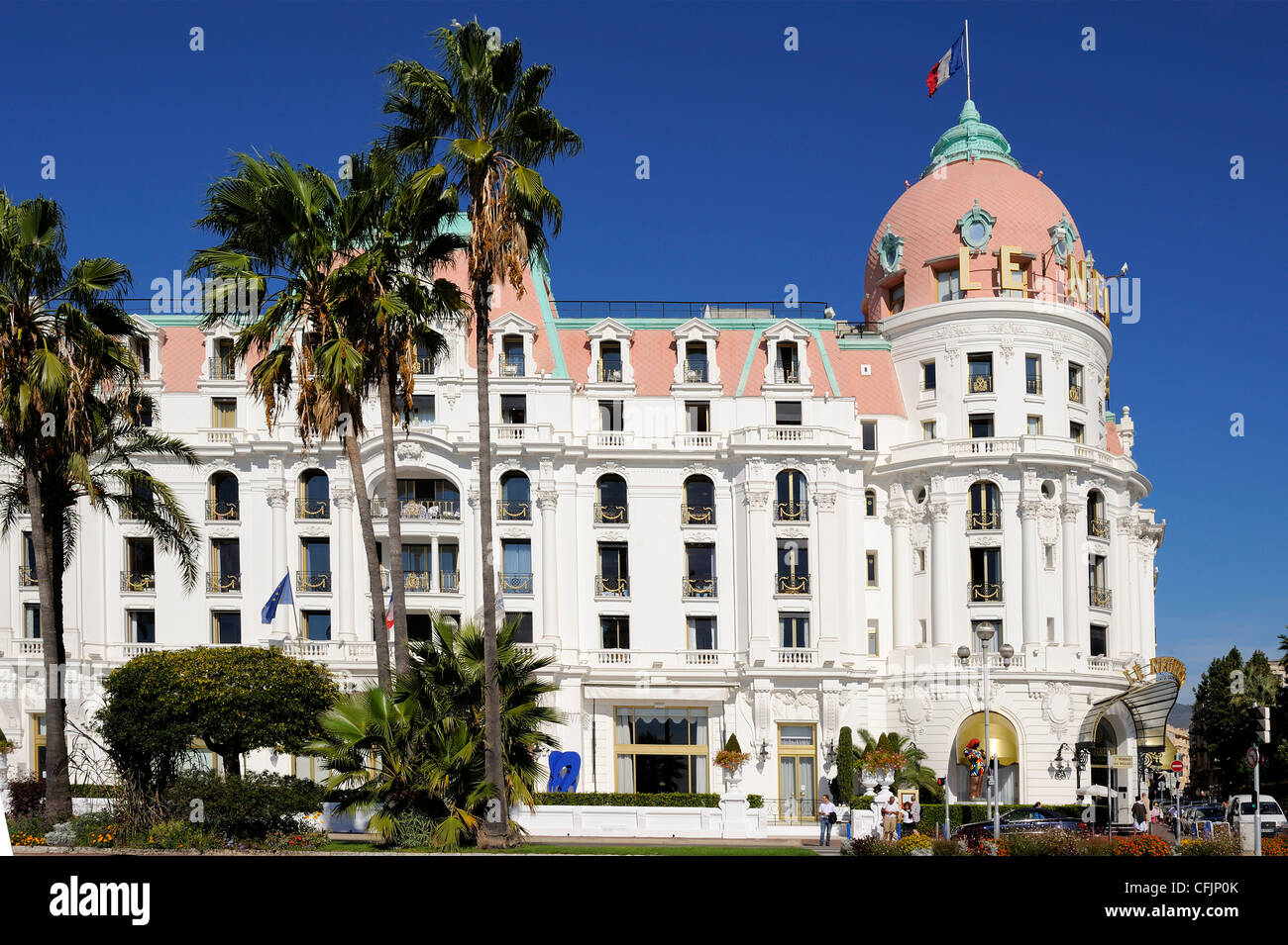 L'hôtel Le Negresco, Promenade des Anglais, Nice, Alpes Maritimes, Provence, Côte d'Azur, d'Azur, France, Europe Banque D'Images