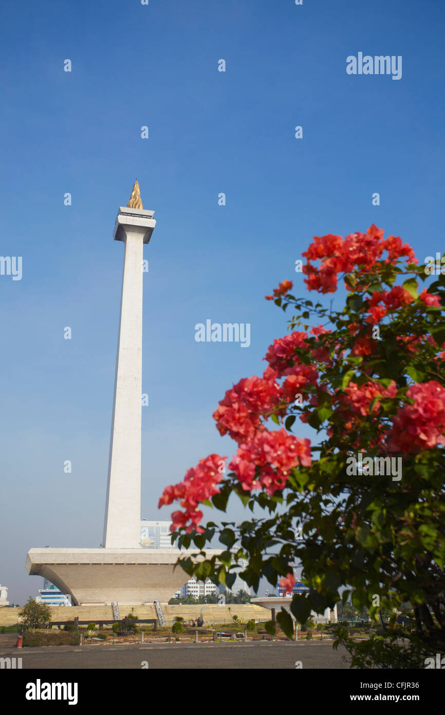 Monument National (MONAS) dans la région de Merdeka Square, Jakarta, Java, Indonésie, Asie du Sud, Asie Banque D'Images