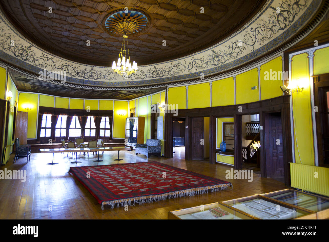 Salle de réception dans le 19ème siècle maison Kuyumdzhiogh, Plovdiv, Bulgarie, Europe Banque D'Images