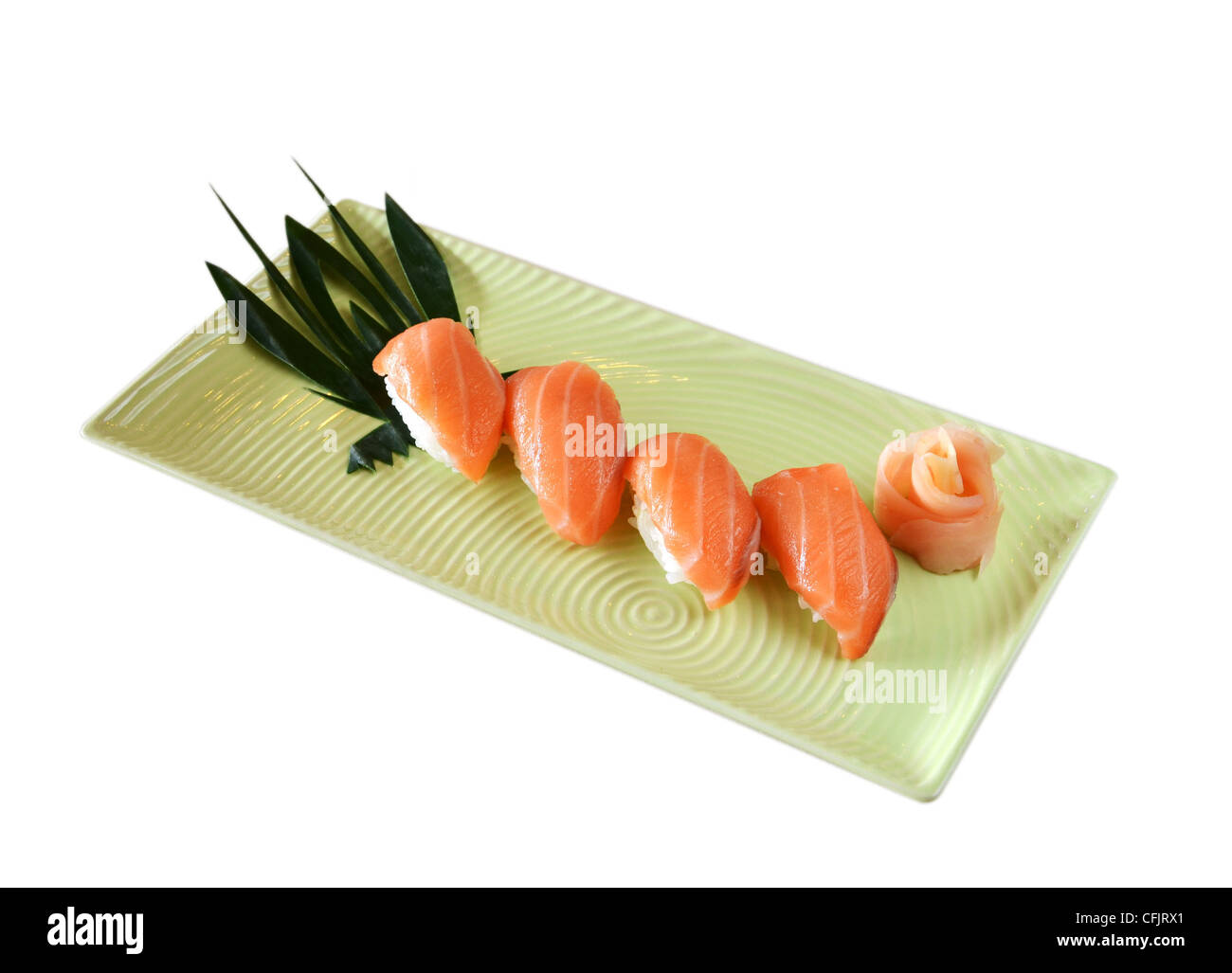 La cuisine japonaise traditionnelle , sushi saumon Banque D'Images