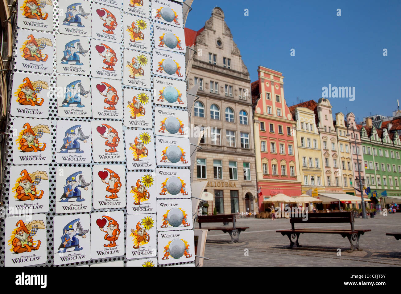 De souvenirs, de la place du marché, de la vieille ville, Wroclaw, Silésie, Pologne, Europe Banque D'Images