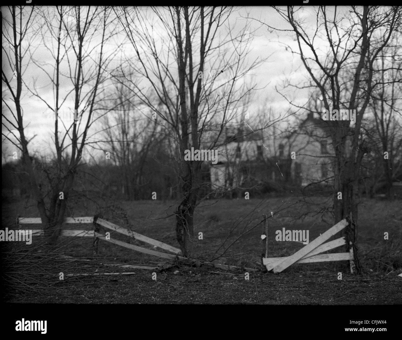 Les bâtiments détruits à Marysville, Indiana après la tornade de mars 2012 qui a presque détruit la ville de la carte. Banque D'Images