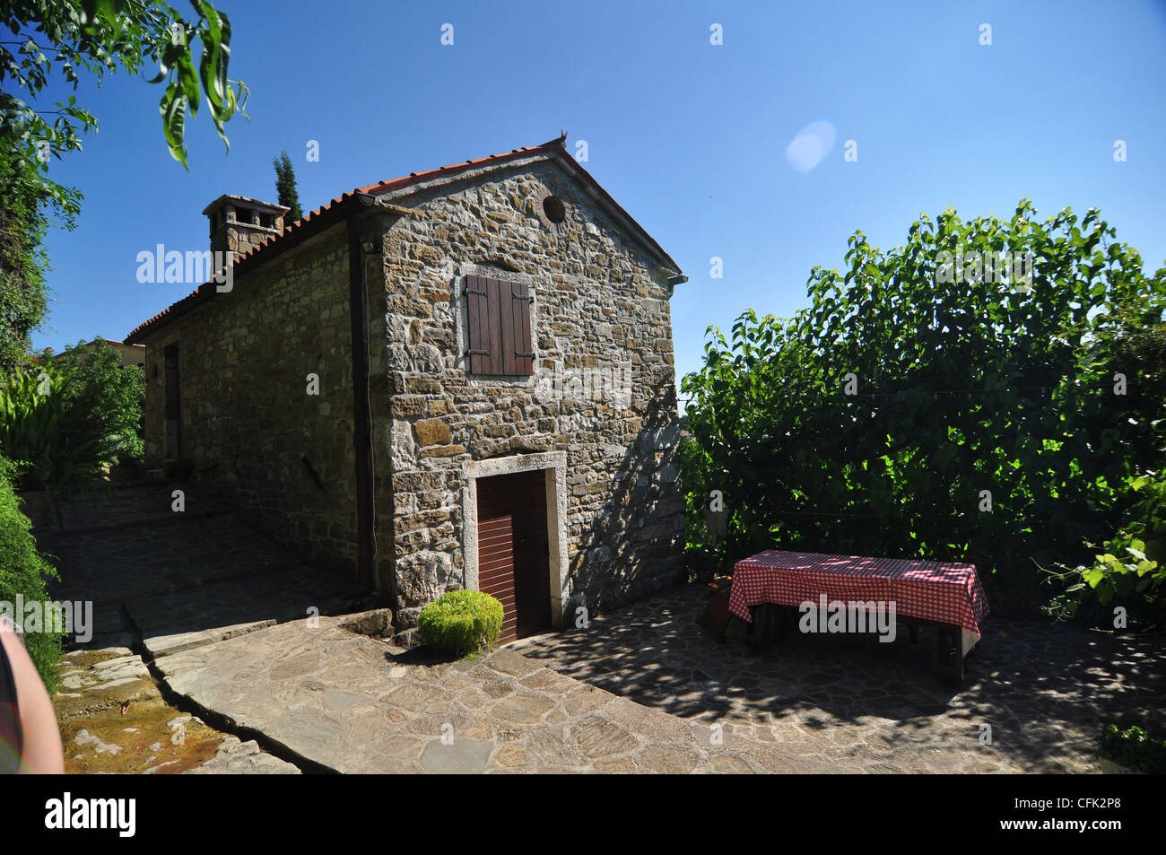 Maison en pierre d'Istrie Banque D'Images
