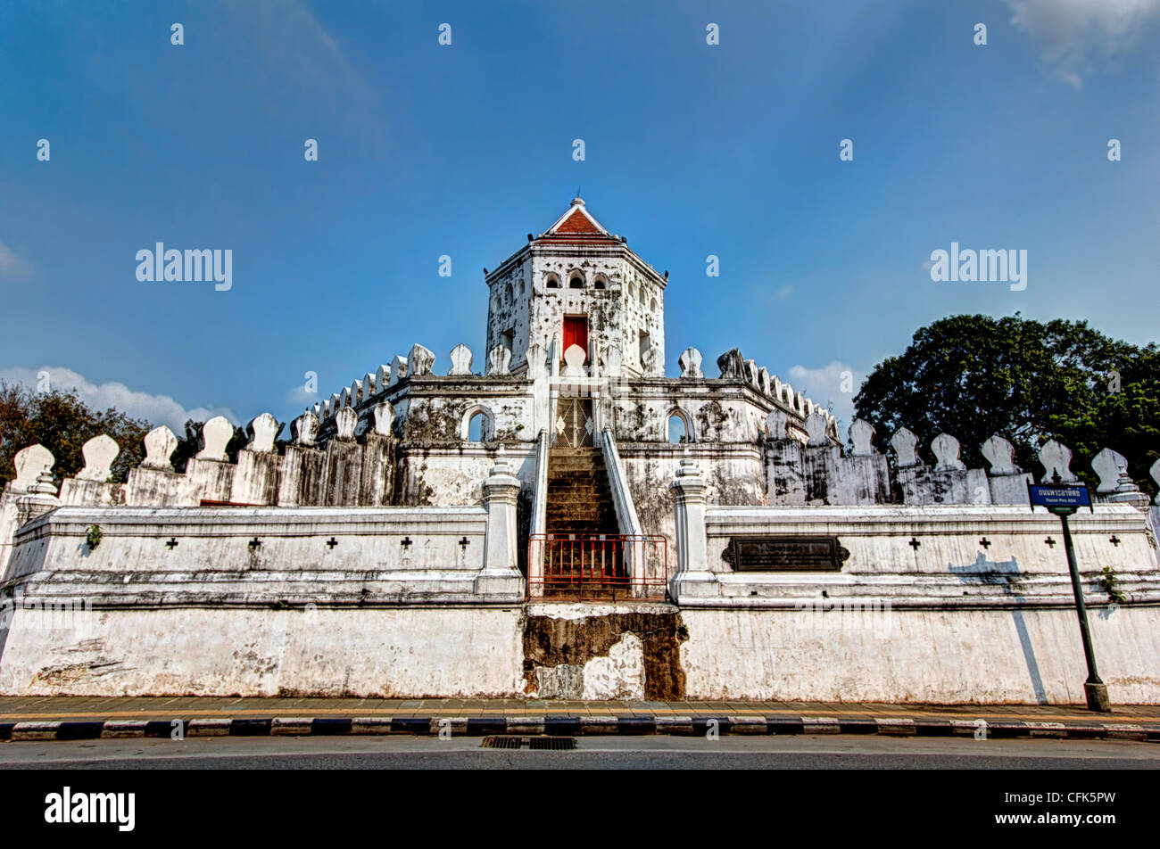 Phra Sumen Fort | Phra Athit Road | Bangkok Banque D'Images