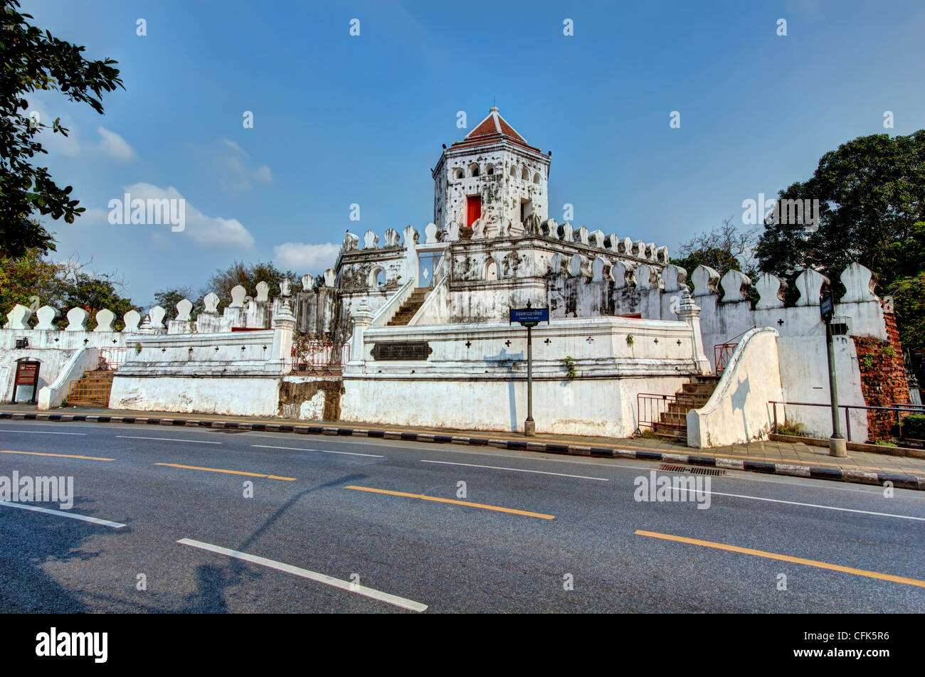 Phra Sumen Fort | Phra Athit Road | Bangkok Banque D'Images