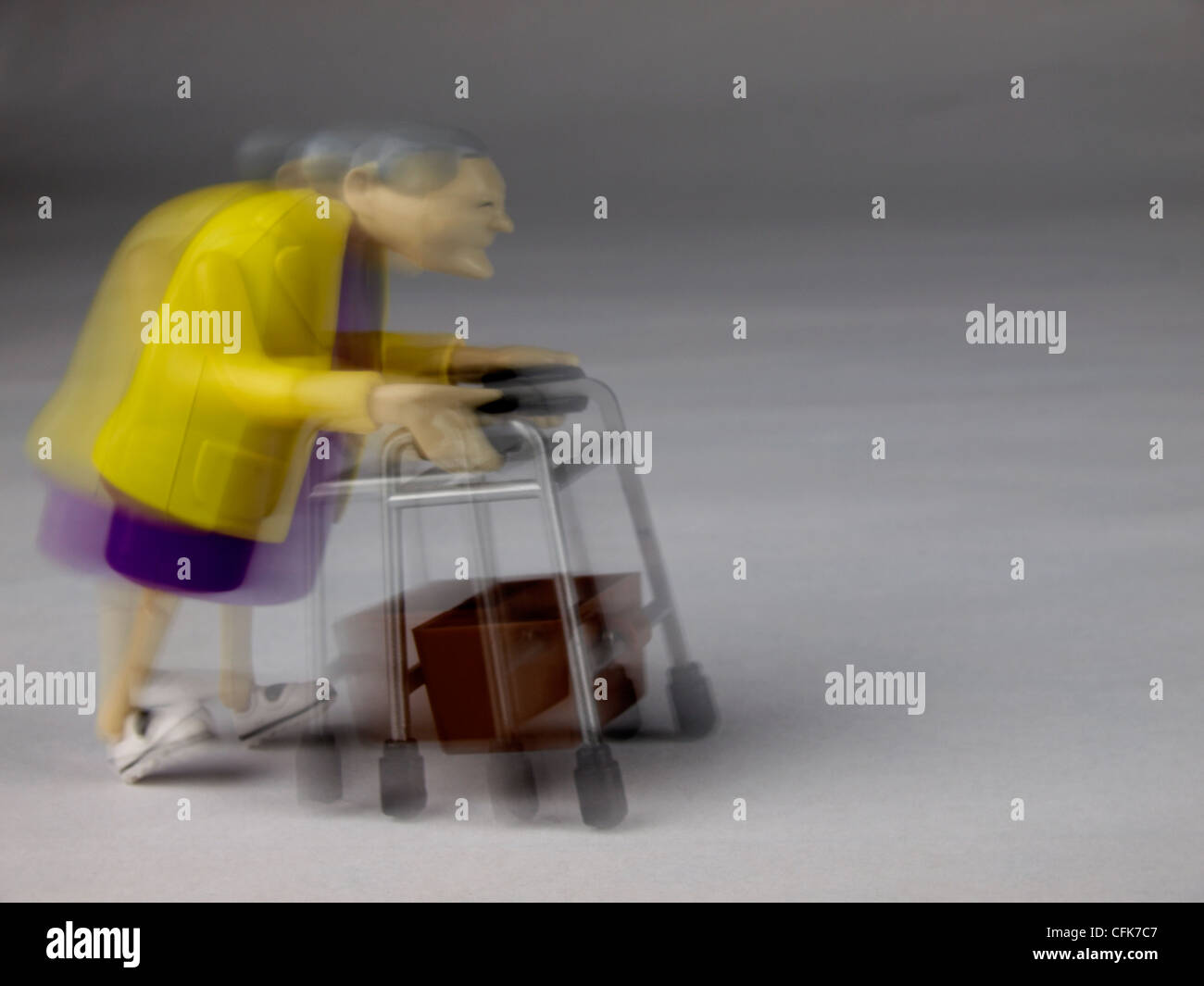 Racing Granny, with motion blur Banque D'Images