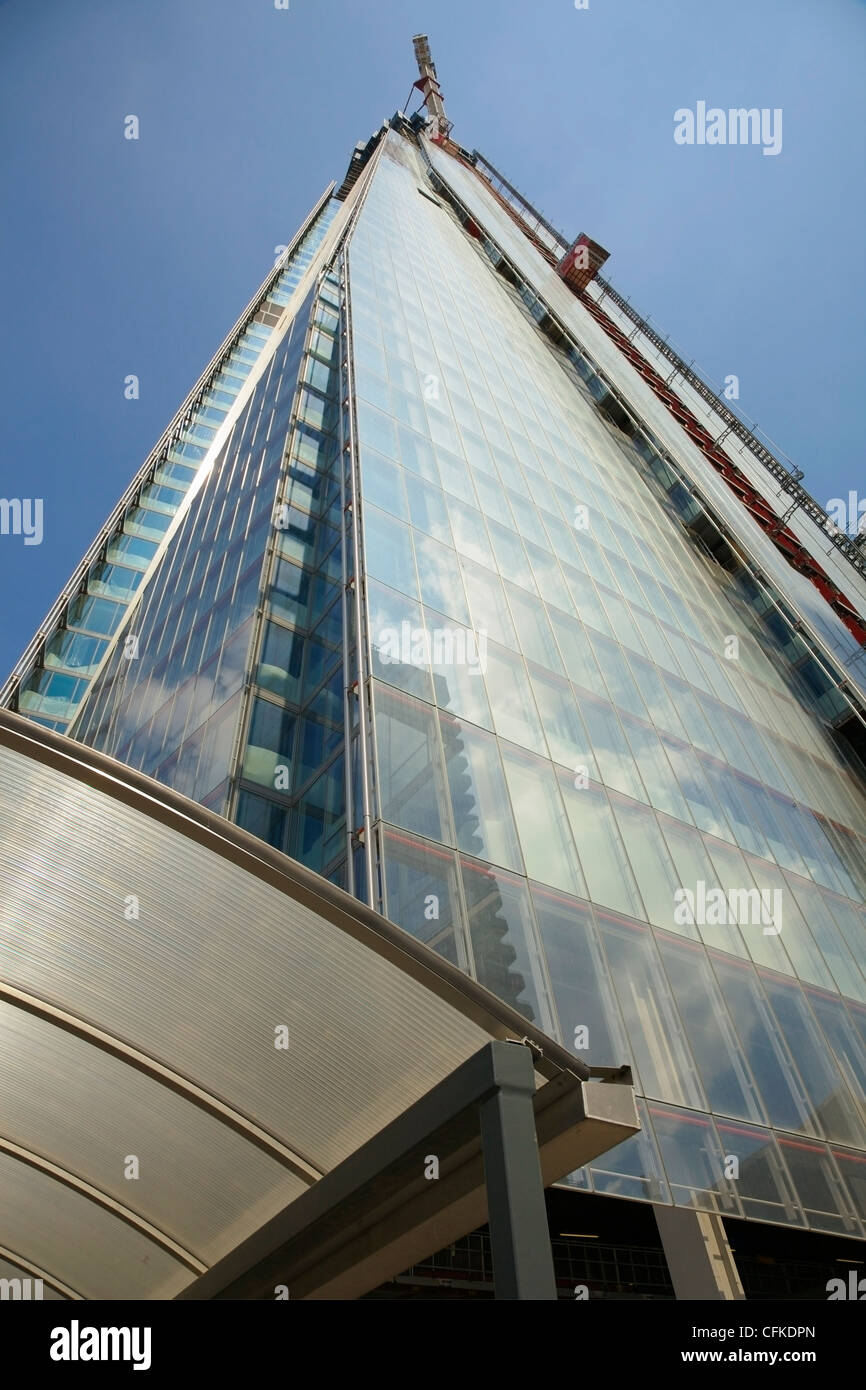 Le Shard en construction, Londres, Royaume-Uni. Banque D'Images