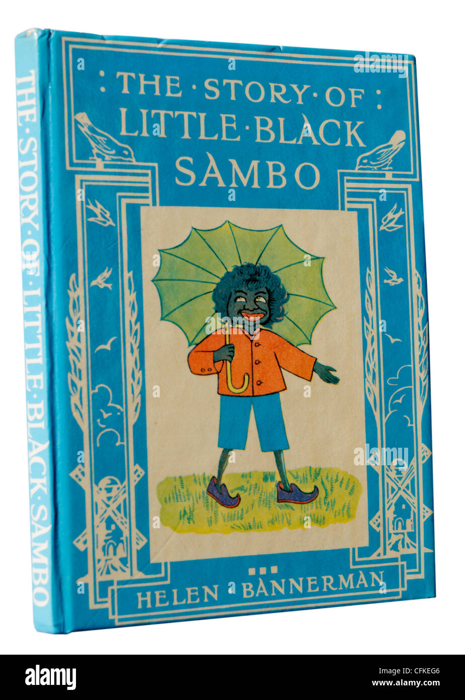 Little Black Sambo par Helen Bannerman, une édition originale montrant les dessins qui ont été considérés comme offensants Banque D'Images