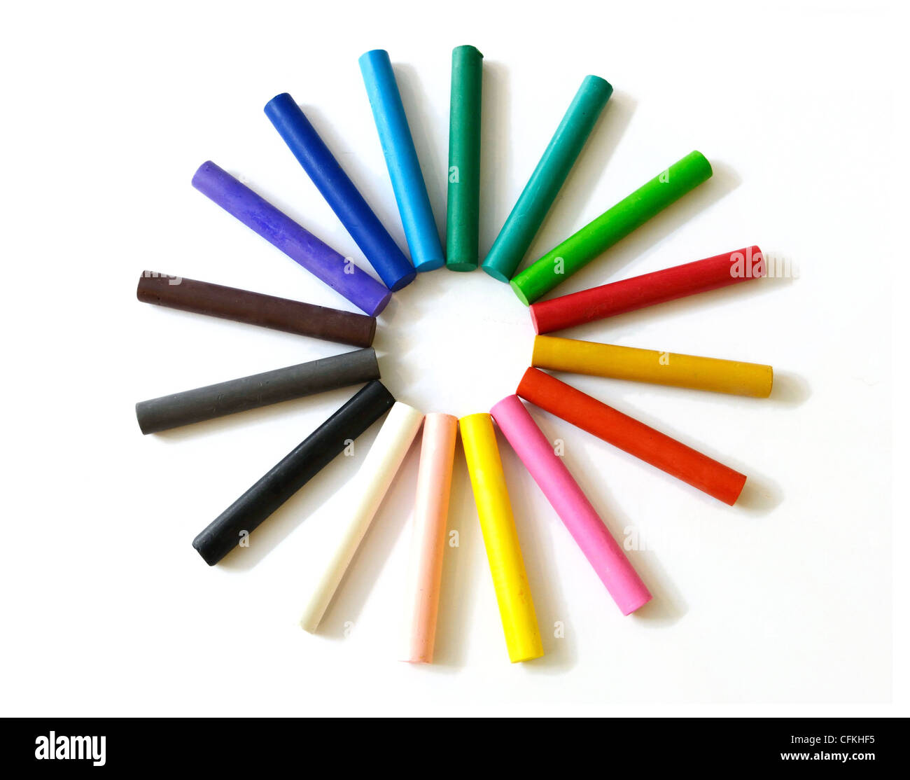 De couleur pastel à l'huile Crayons Banque D'Images