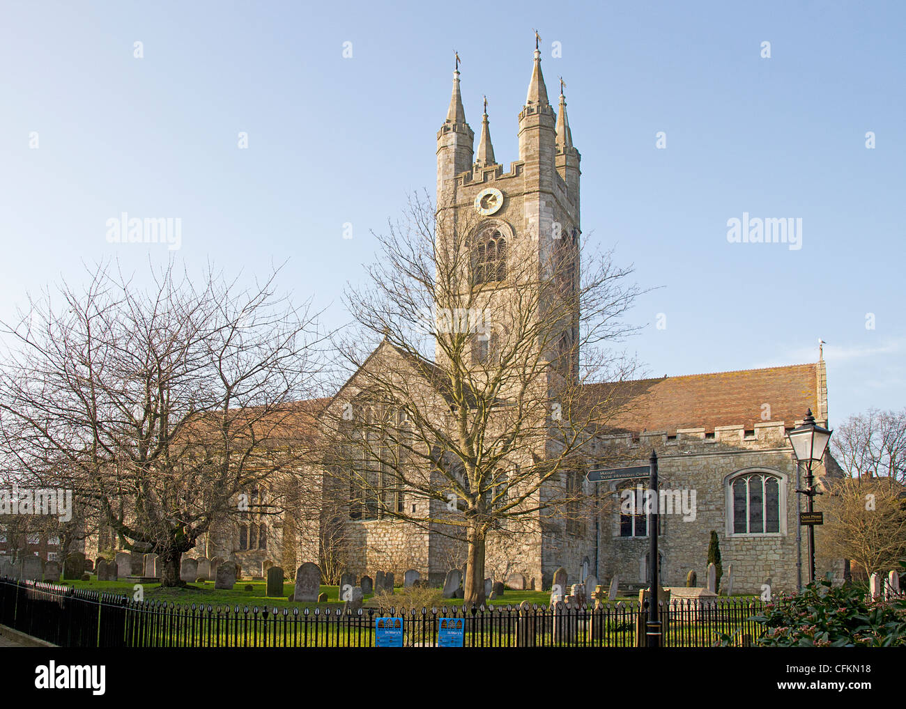 St Marys Church Ashford Kent UK Banque D'Images