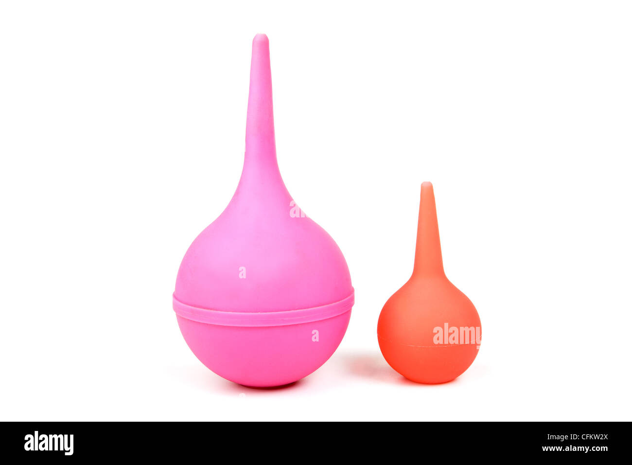 Deux procédures pour l'ampoule du côlon sur fond blanc Banque D'Images