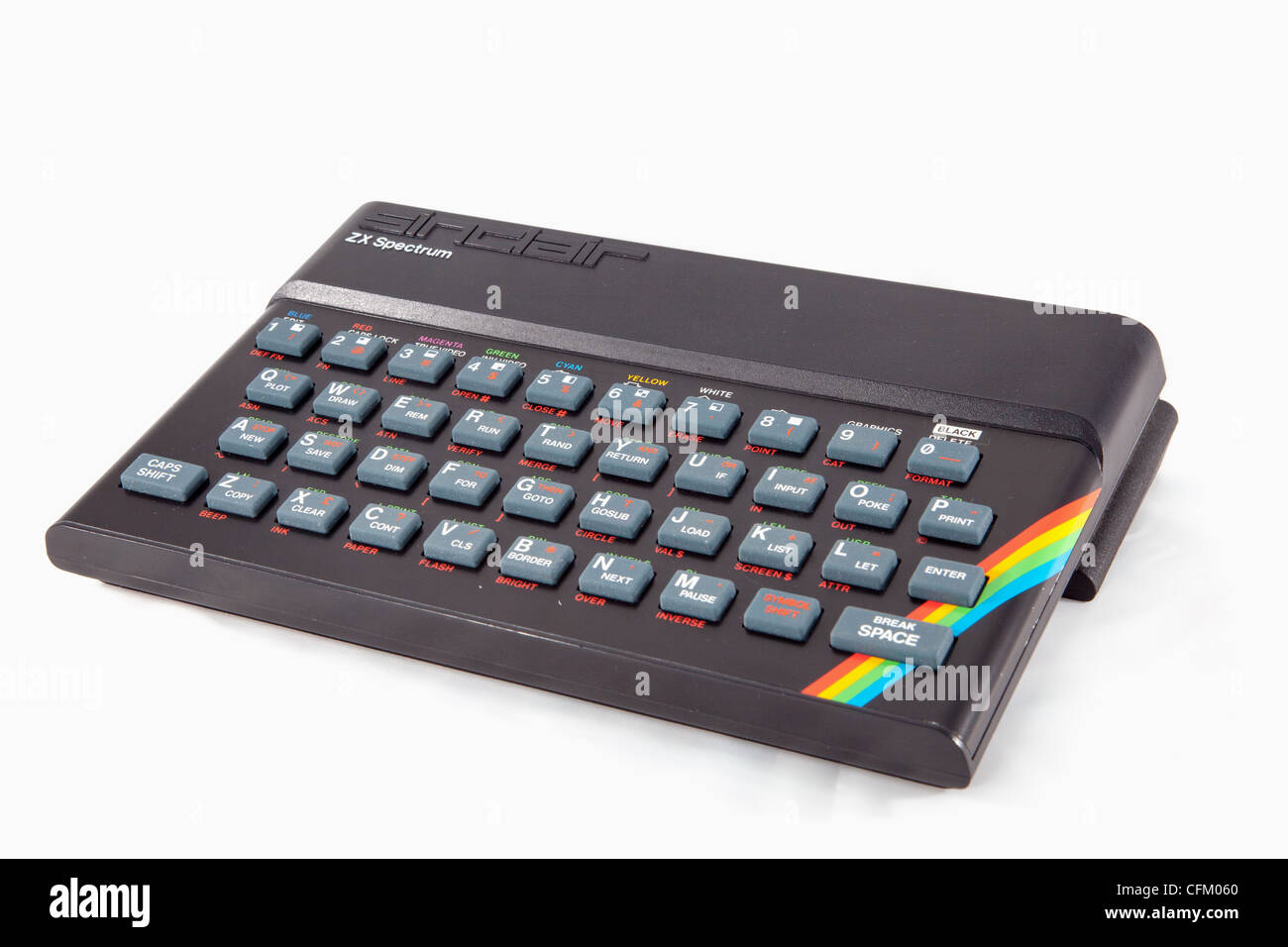 Sinclair ZX Spectrum ZX équipé d'une interface (en dessous) Banque D'Images