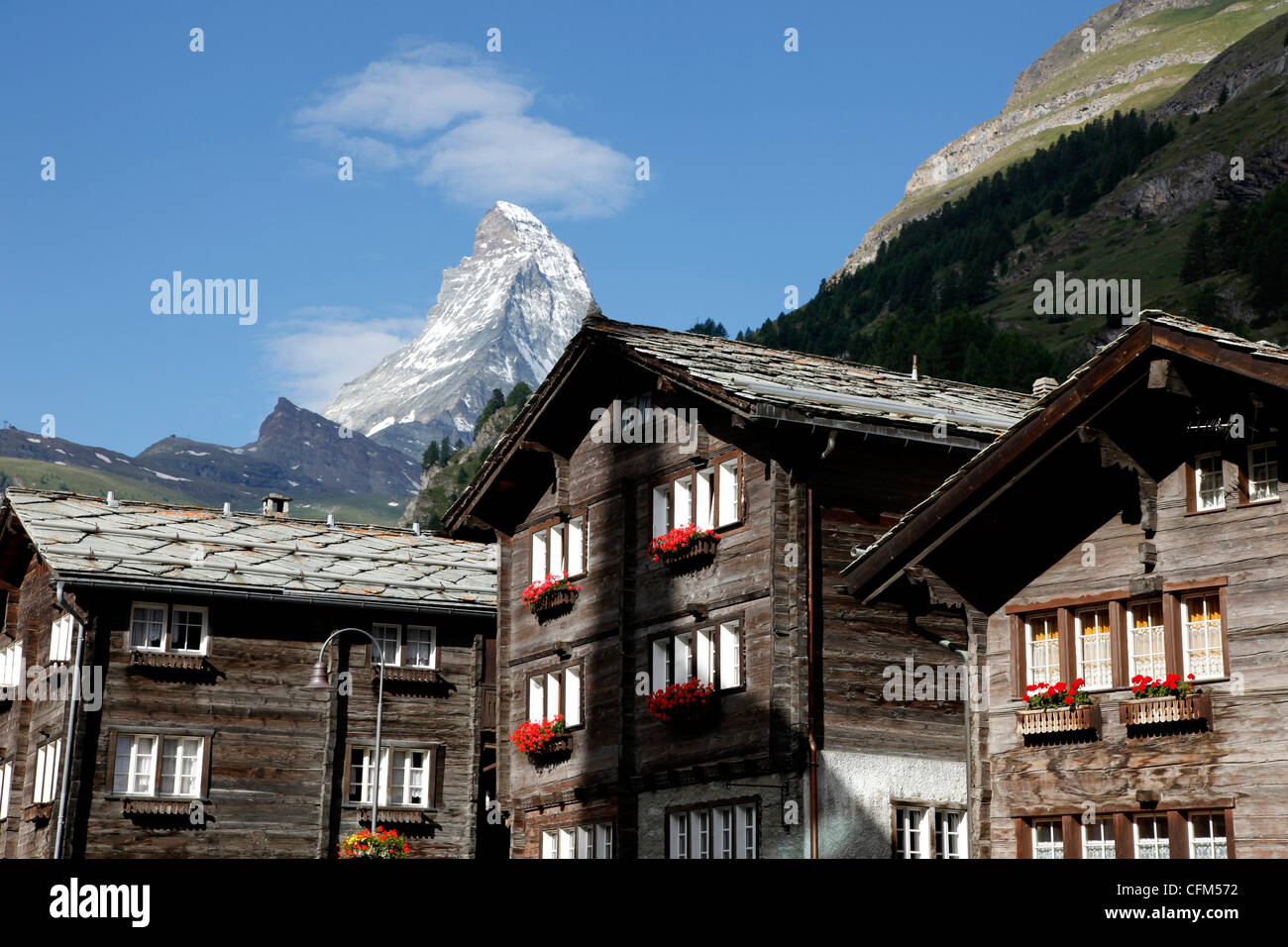Zermatt et le Cervin derrière, Valais, Alpes Suisses, Suisse, Europe Banque D'Images